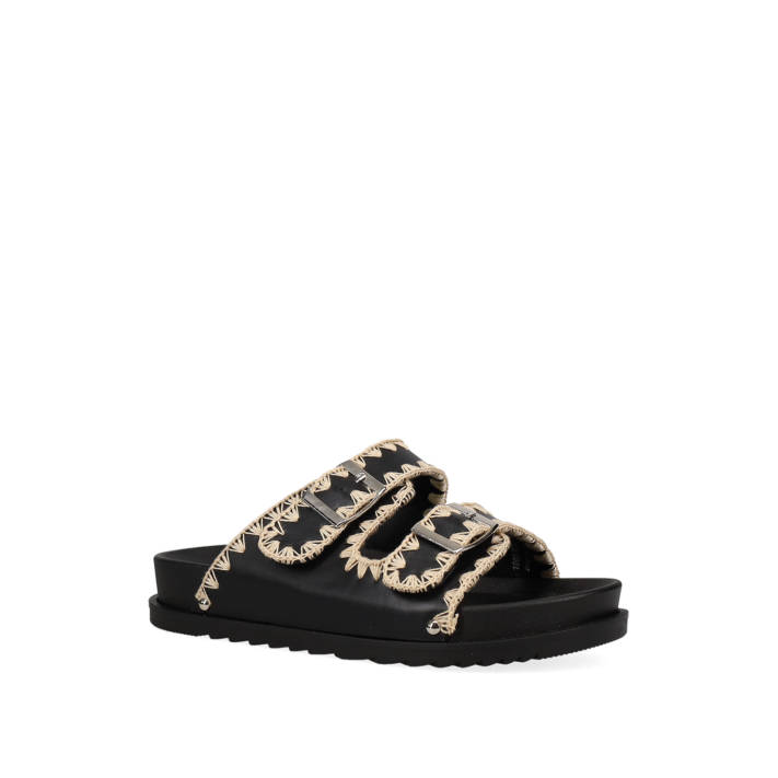 Μαύρο footbed σανδάλι