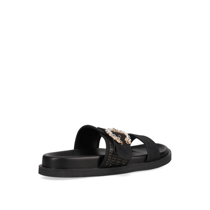 Μαύρο footbed σανδάλι