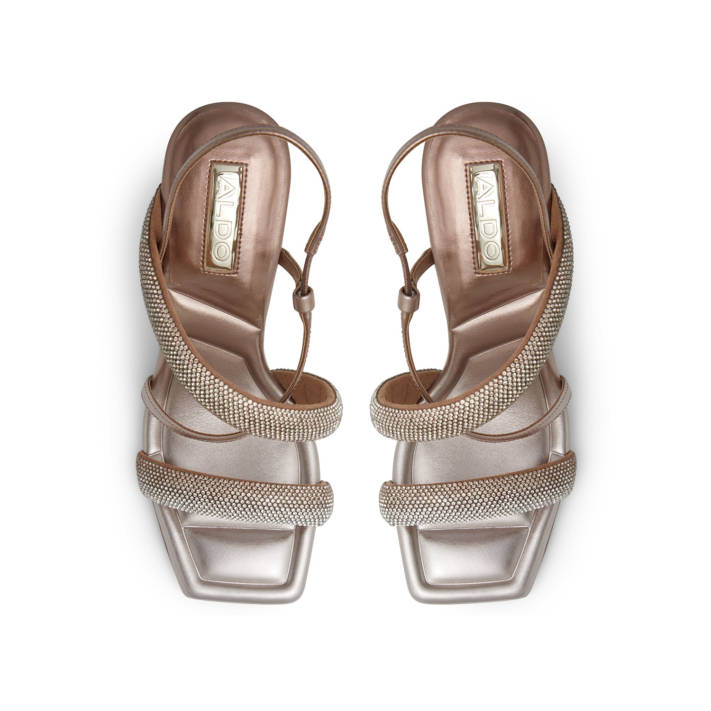 Ροζ χρυσό μεταλλιζέ πέδιλο ALLURA