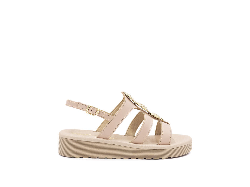 Μπεζ δερμάτινο flatform