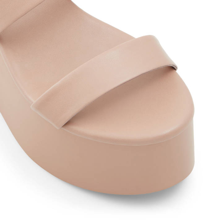 Μπεζ πλατφόρμα mule WICECLYA