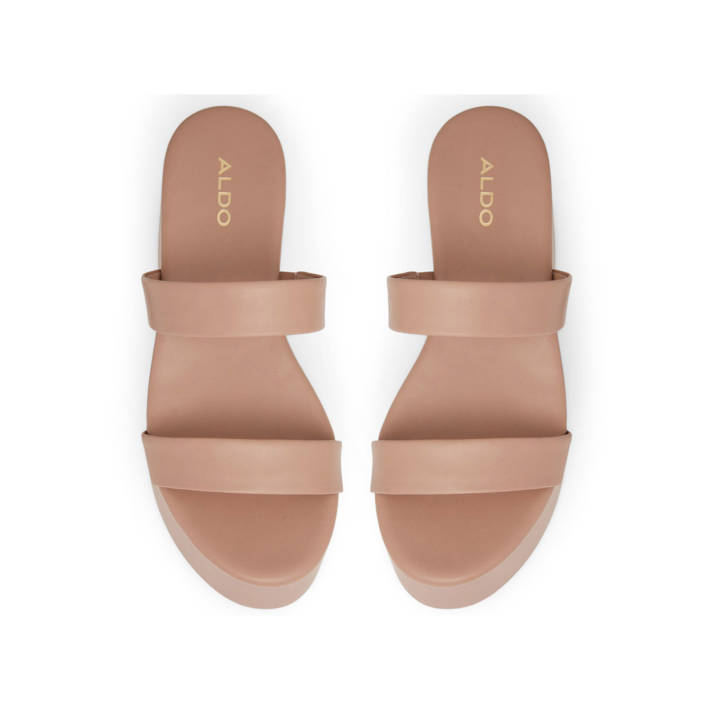 Beige wedge mule sandal  WICECLYA
