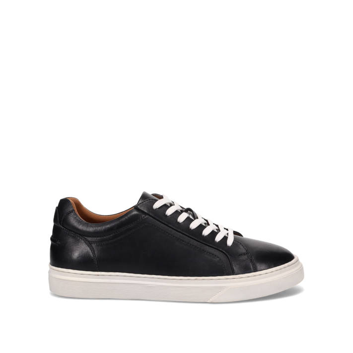 Ανδρικό μαύρο δερμάτινο sneaker