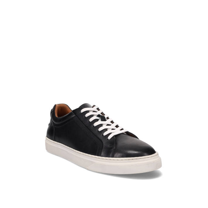 Ανδρικό μαύρο δερμάτινο sneaker