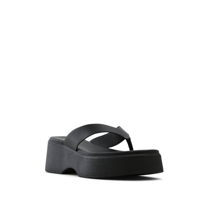 Black wedge sandal DELPHY