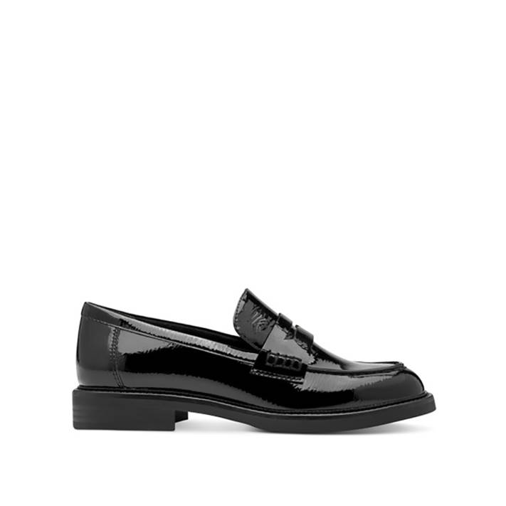 Black patent loafer
