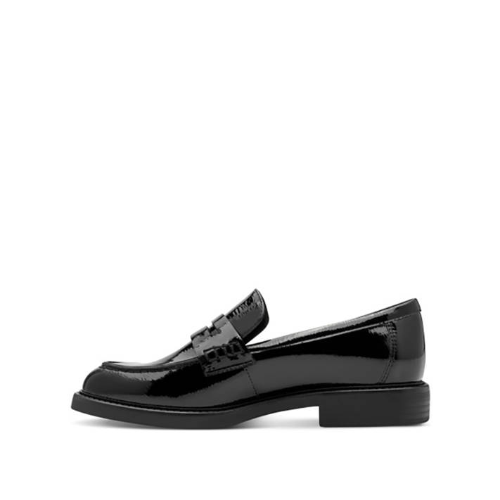 Black patent loafer