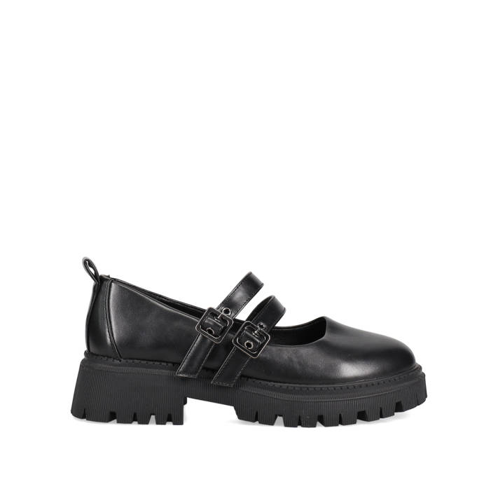 Black chunky ballet flat