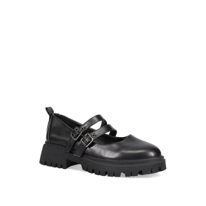 Black chunky ballet flat