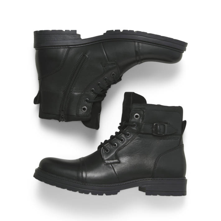 Mens black army bootie