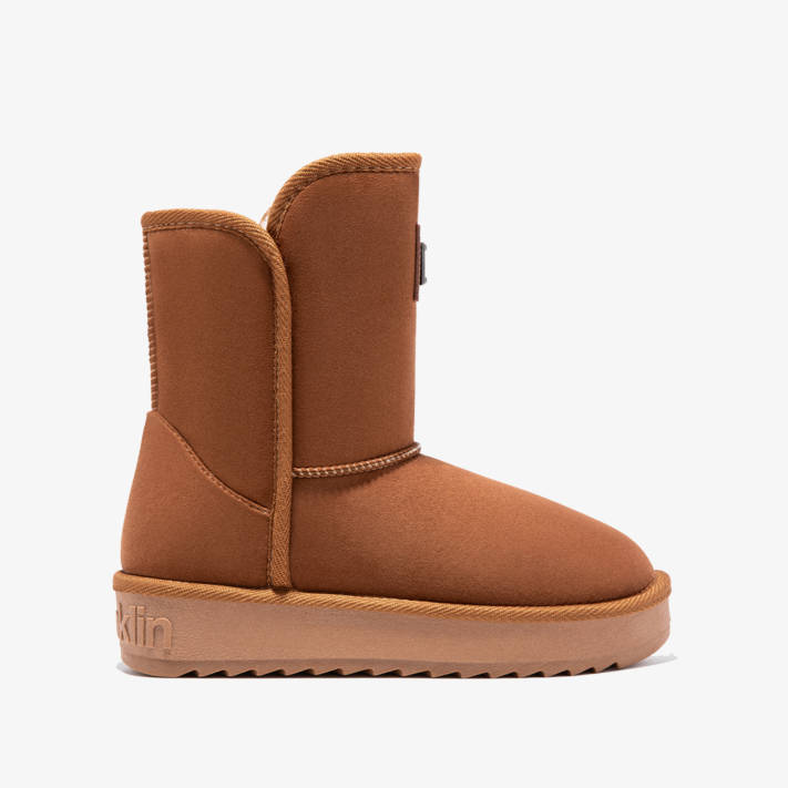 Tan fur lined bootie
