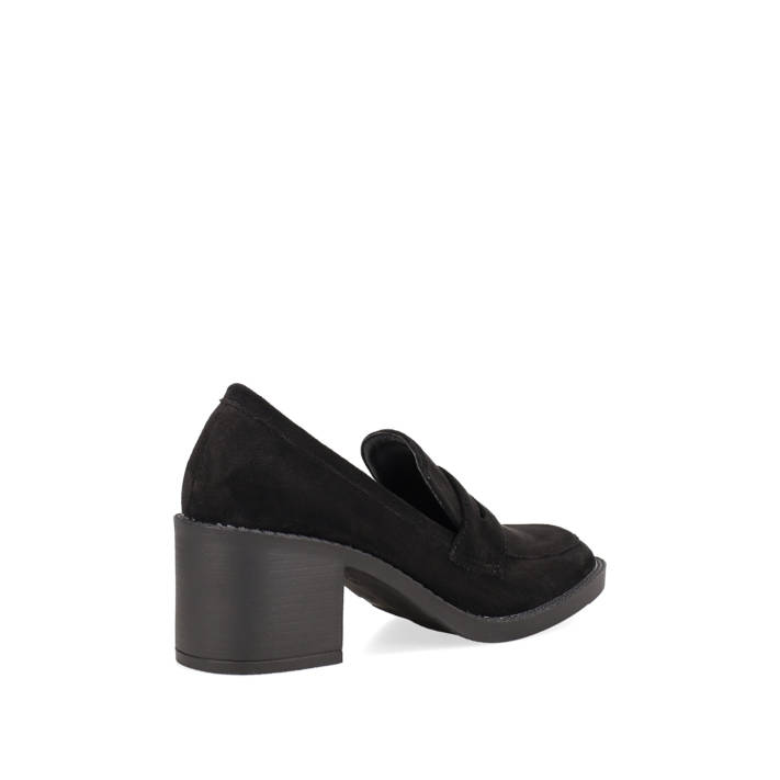 Black suede loafer
