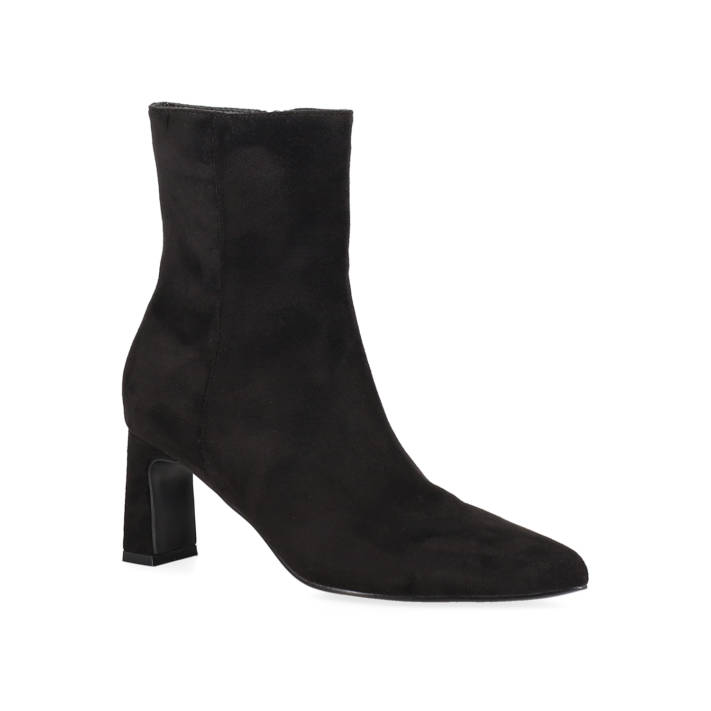 Black suede bootie