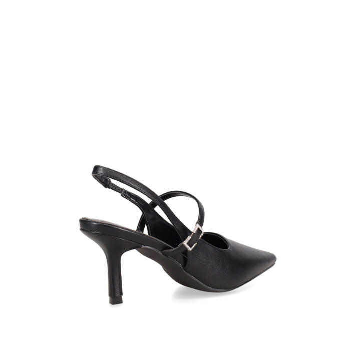 Black slingback pump