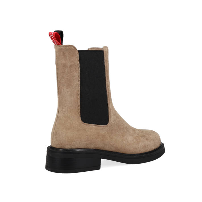Beige suede bootie