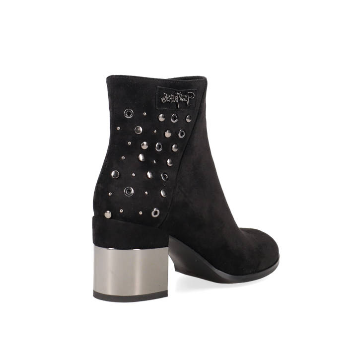 Black suede bootie
