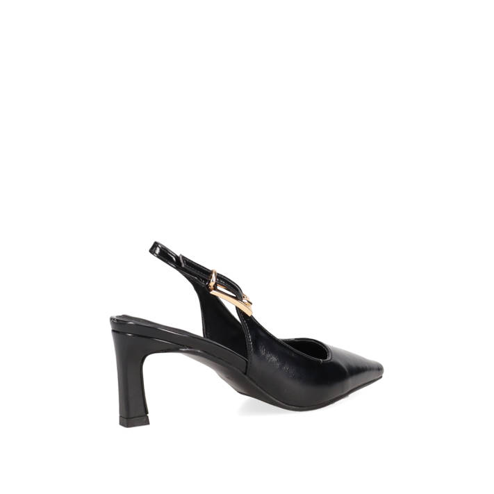 Black slingback pump