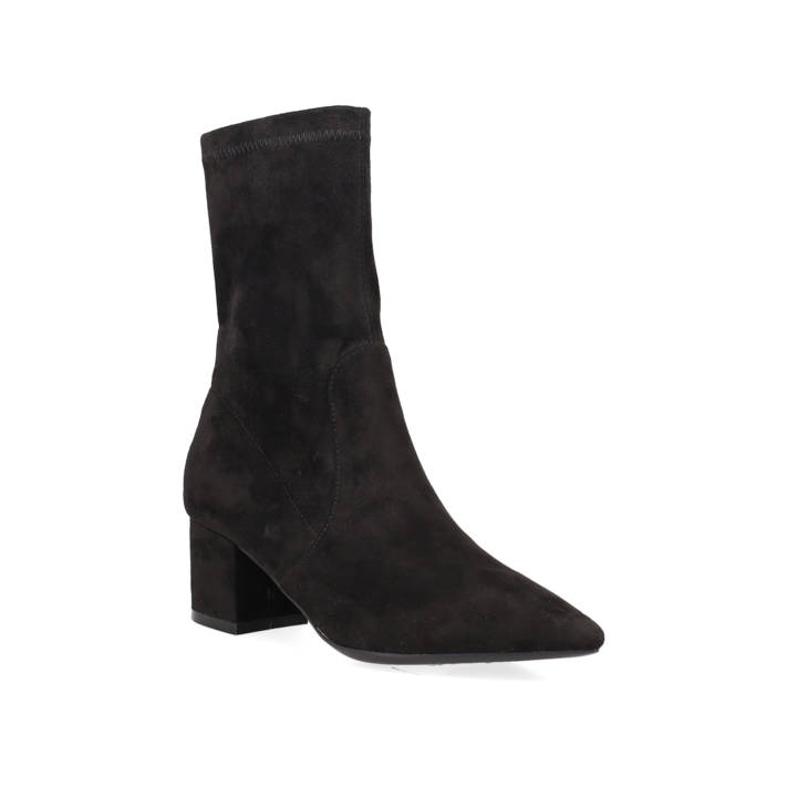 Black suede bootie
