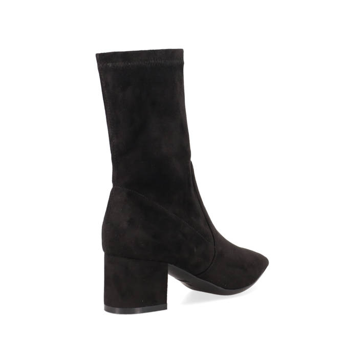 Black suede bootie