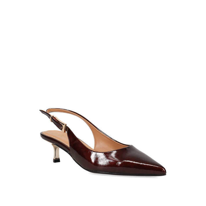 Burgundy slingback pump