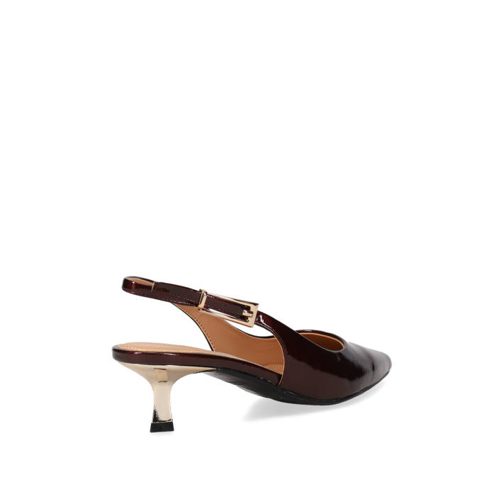Burgundy slingback pump