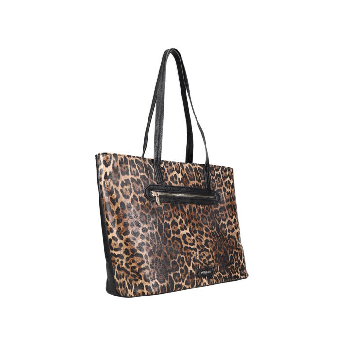 Animal print shoulder bag