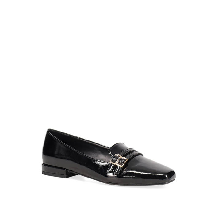 Black patent loafer
