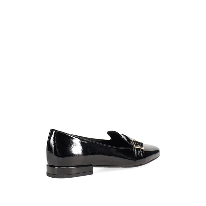 Black patent loafer