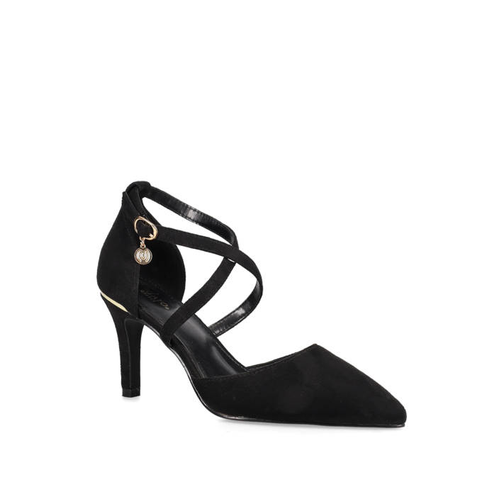 Black suede pump