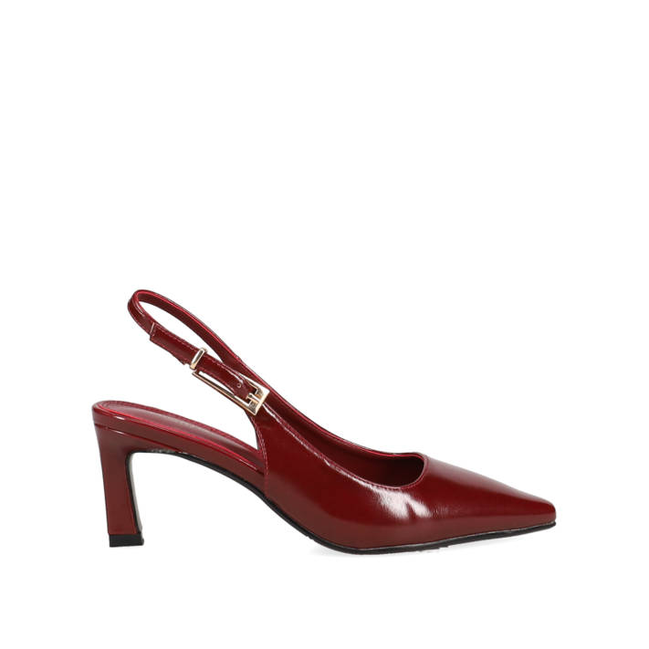 Burgundy slingback pump