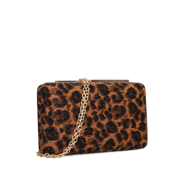 Animal print clutch bag