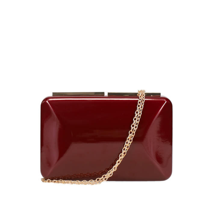 Burgundy clutch bag