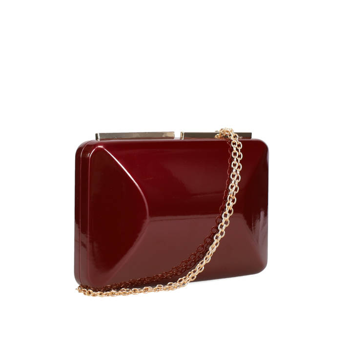 Burgundy clutch bag