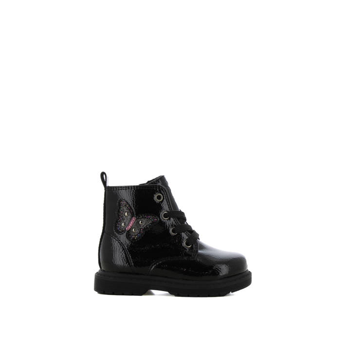 Kid''s black patent bootie