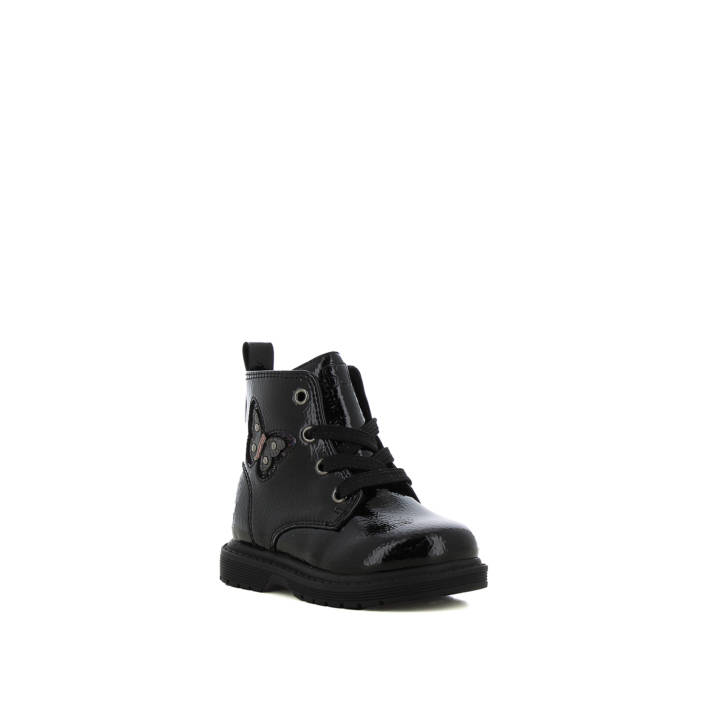 Kid''s black patent bootie