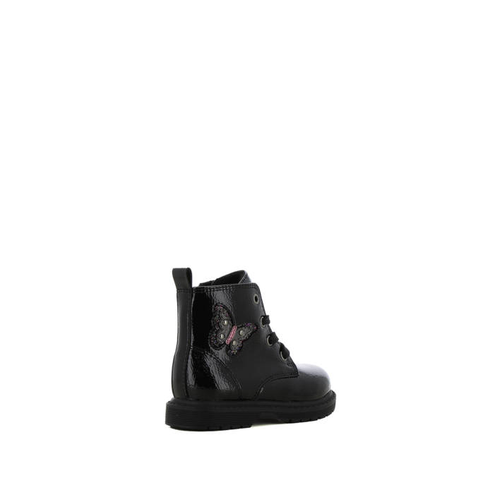 Kids black patent bootie