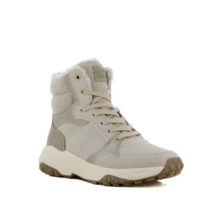 Beige sneaker bootie