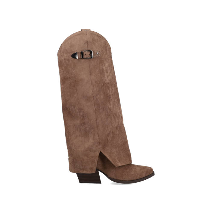 Taupe μπότα με γκέτα