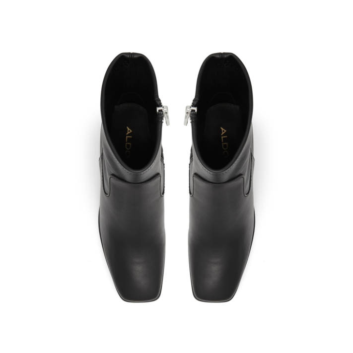 Black leather bootie MARTA