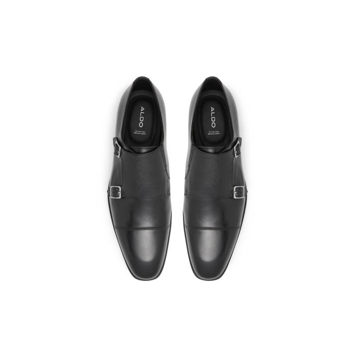 Black leather monk shoe TREMANOR