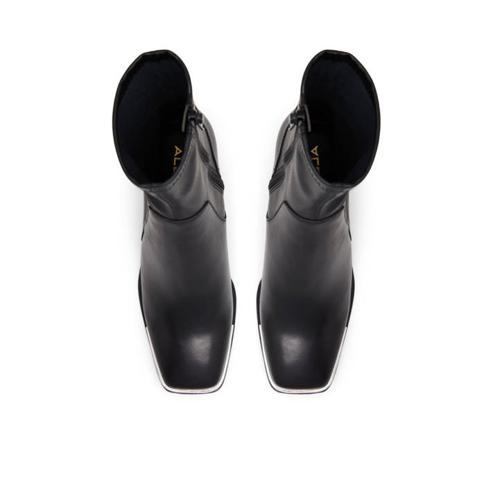 Μαύρο δερμάτινο chunky loafer BIGLANE