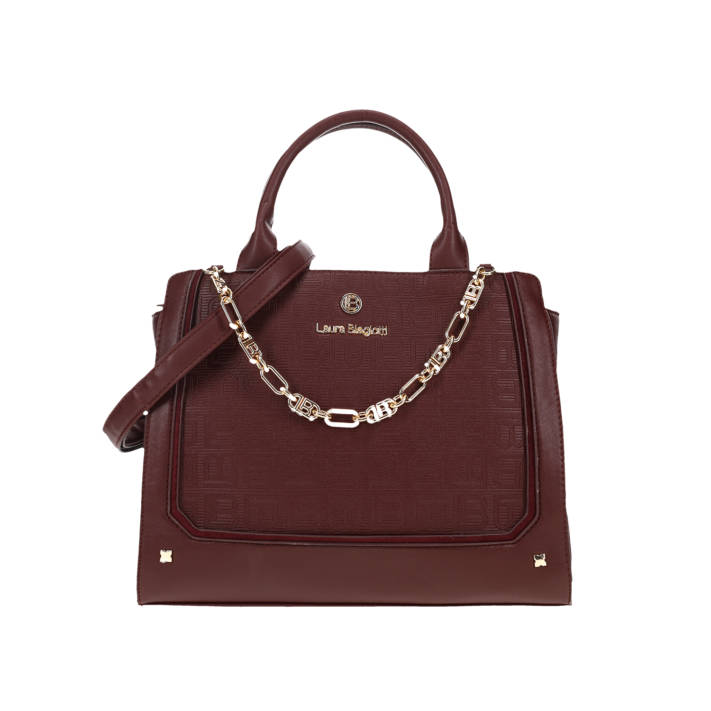 Burgundy handbag