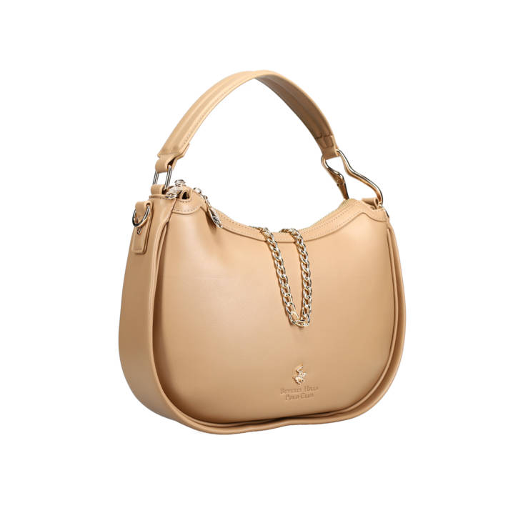 Beige shoulder bag
