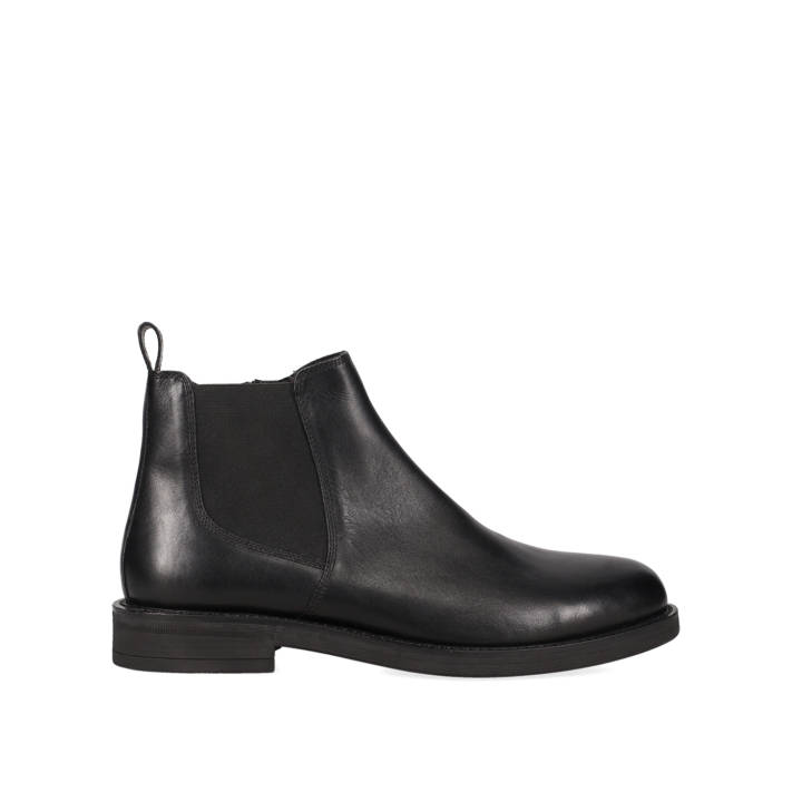 Men''s black leather bootie
