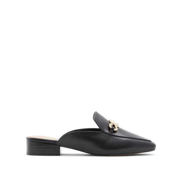 Black leather mule ONIDDA
