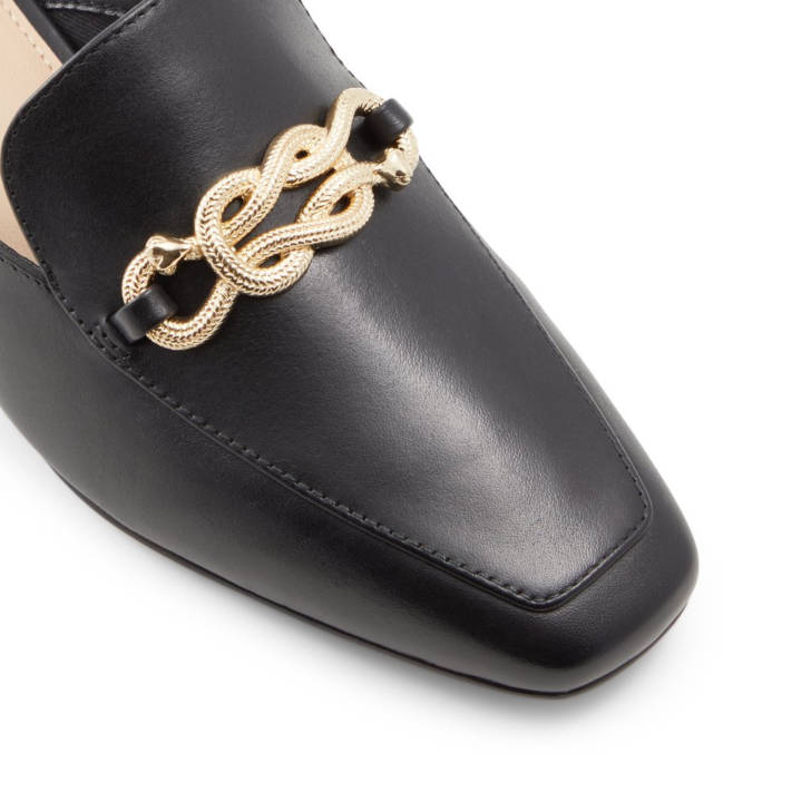 Black leather mule ONIDDA