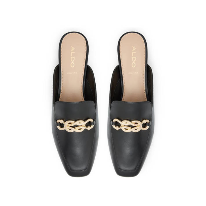 Black leather mule ONIDDA