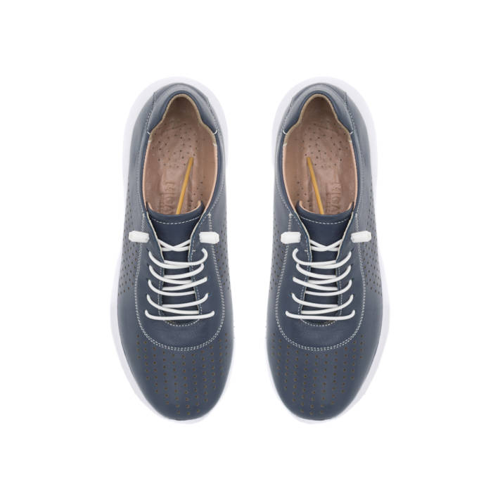 Μπλε δερμάτινο αθλητικό