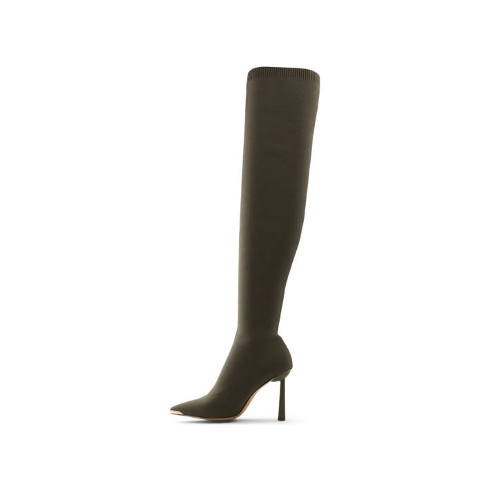 Olive green over the knee boot CRULLA