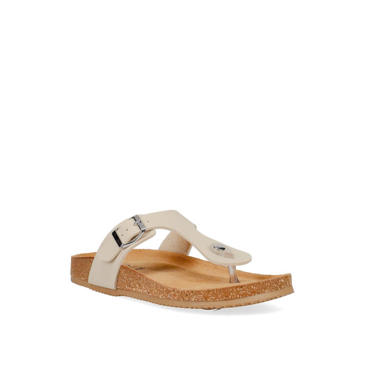 Beige footbed sandal